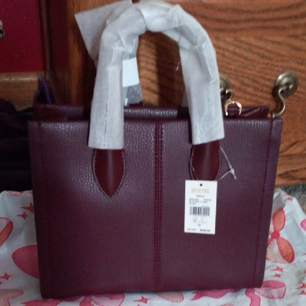 Michael Kors Deep Burgundy Tote - Picture 2 of 6